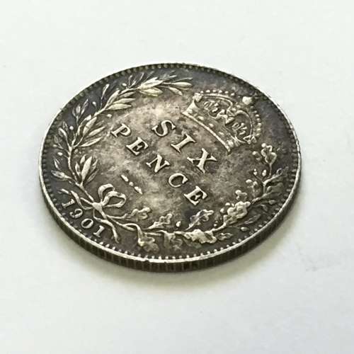 1901 Great Britain victorian sixpence aXF