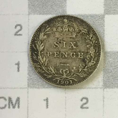 1901 Great Britain victorian sixpence aXF