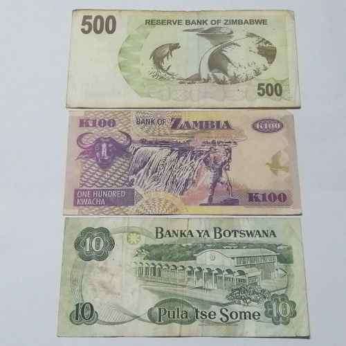 Lot of 10 Africa banknotes