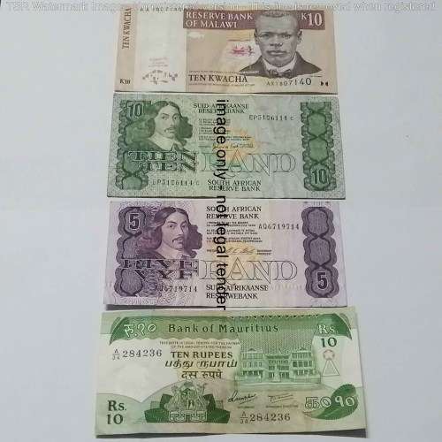 Lot of 10 Africa banknotes