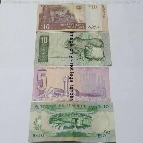 Lot of 10 Africa banknotes