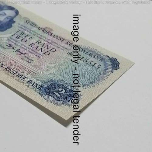 TW de Jongh Two Rand RADAR banknote - no 575515 uncirculated