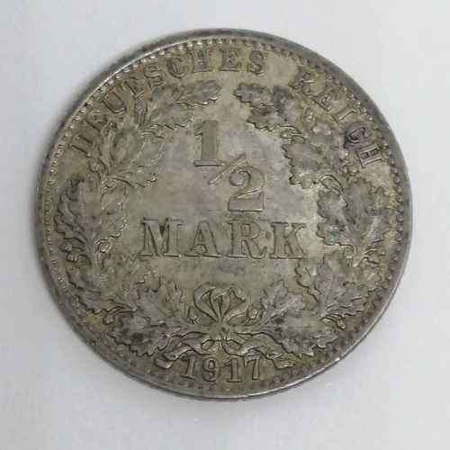 Dutsches Reich 1917A half mark AU+