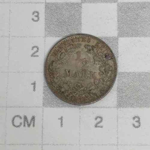 Dutsches Reich 1917A half mark AU+