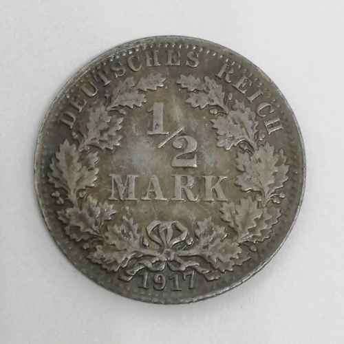 Germany Deutsches Reich 1917A half mark XF