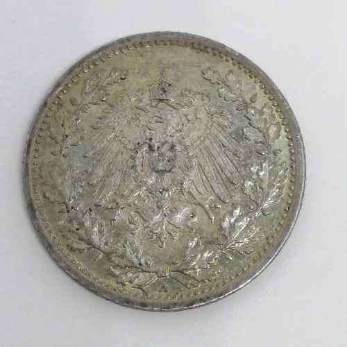 Germany Deutsches Reich 1916 D half mark AU