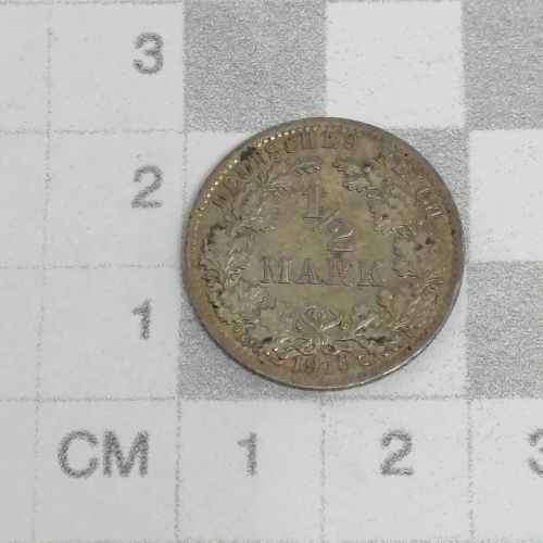 Germany Deutsches Reich 1916 D half mark AU