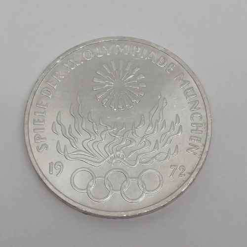 Germany 1972 Olympics 10 Mark with J mintmark - silver