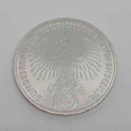 Germany 1972 Olympics 10 Mark with J mintmark - silver