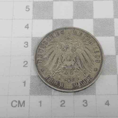 Germany Prussia 3 Mark 1909 A XF