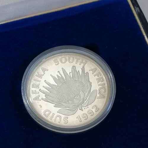 1992 RSA proof silver protea R1