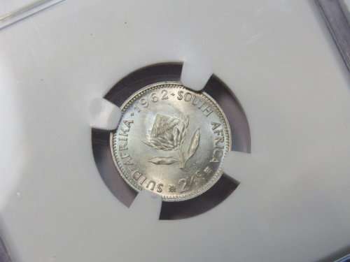2 1/2 cent 1962 graded MS66 by NGC - Only 12589 minted