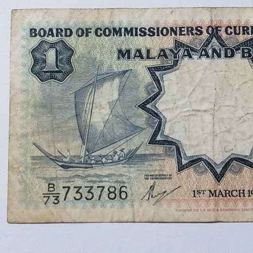 1959 Malaya and British Borneo one dollar banknote