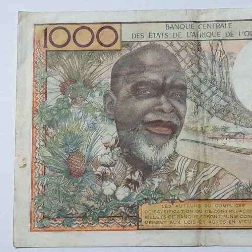 West African State 1965 Senegal 1000 Francs banknote - very scarce