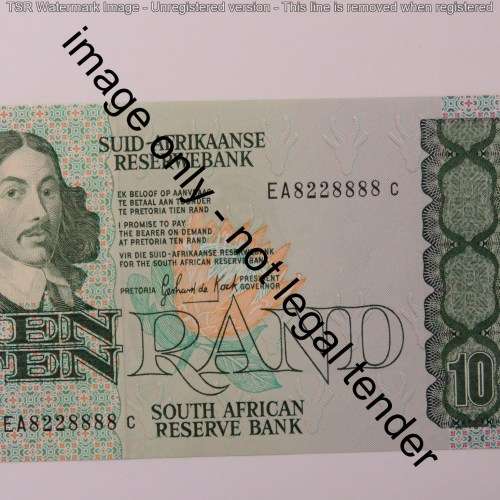 GPC de Kock 3rd Issue R10 uncirculated with No 8228888