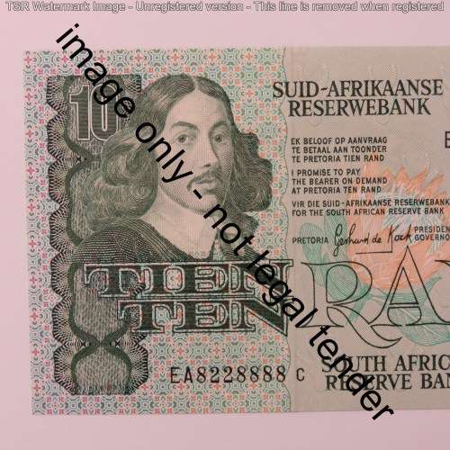 GPC de Kock 3rd Issue R10 uncirculated with No 8228888
