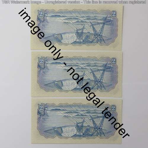 TW de Jongh lot of 3 R2 notes No 515550, 515551, 515552 - Uncirculated