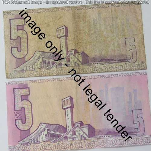 Lot of 5 different South Africa banknotes - de Jongh, de Kock and Stals