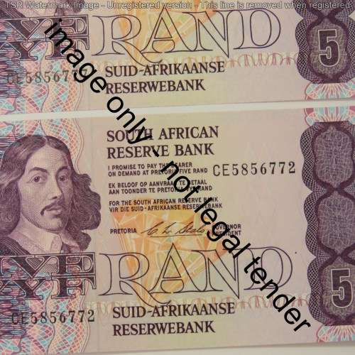 CL Stals lot of 6 R5 notes uncirculated with consecutive numbers