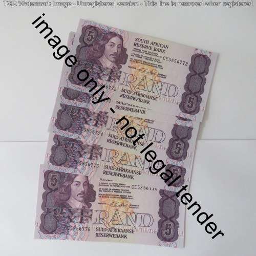 CL Stals lot of 6 R5 notes uncirculated with consecutive numbers