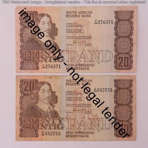GPC de Kock 3rd issue R20 replacement notes - Z 32, Z 33, Z 34, Z 35