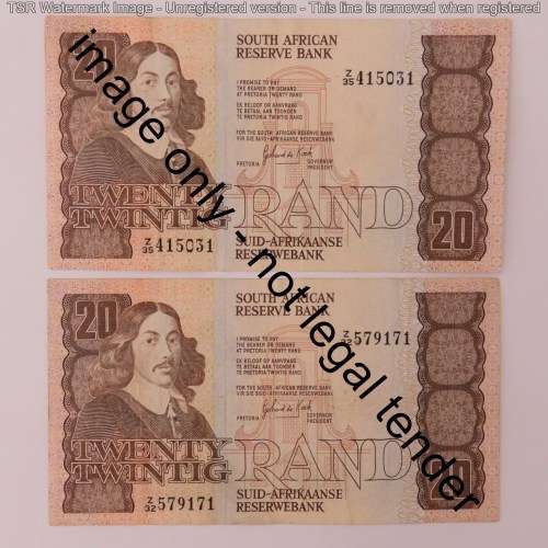 GPC de Kock 3rd issue R20 replacement notes - Z 32, Z 33, Z 34, Z 35