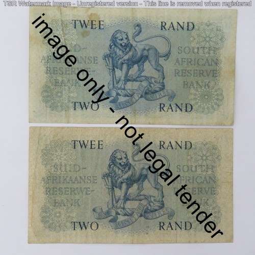 Rissik Lot of 10 R2 notes all different prefix
