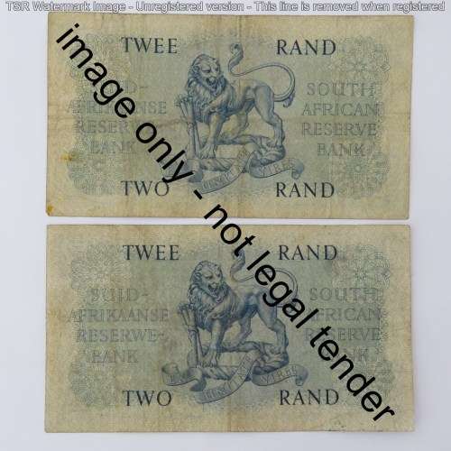 Rissik Lot of 10 R2 notes all different prefix