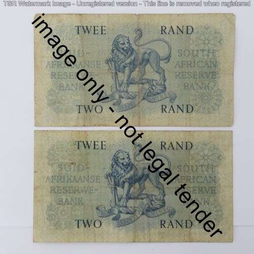 Rissik lot of 10 R2 notes all different prefix
