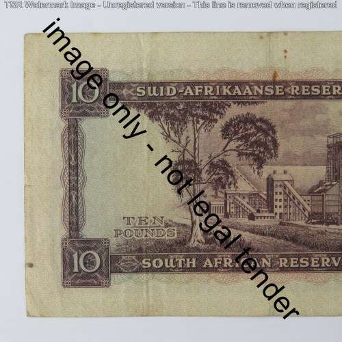 MH de Kock 10 Pound 3rd issue 14-9-53 D3
