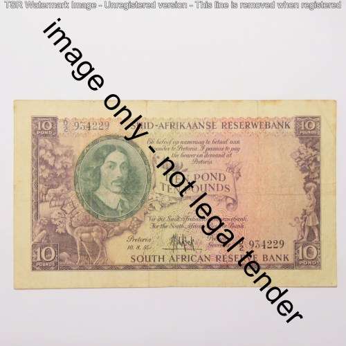 MH de Kock 3rd Issue 10 pound 10-8-55 D2
