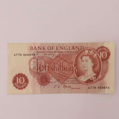 England Ten Shillings with Mandela`s prison number 46664