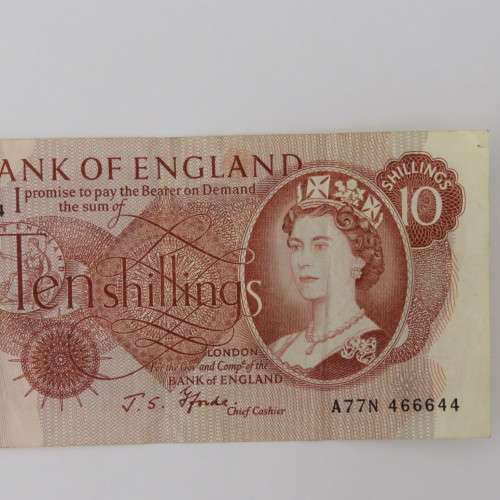 England Ten Shillings with Mandela`s prison number 46664