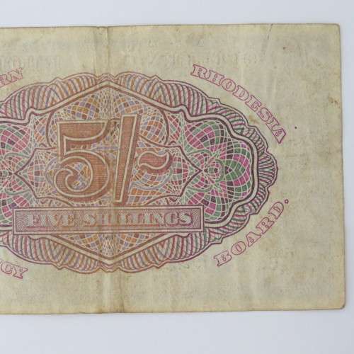 Southern Rhodesia 5 Shilling banknote 1945 VF