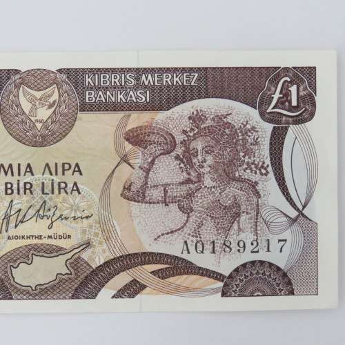 Cyprus 1993 one pound banknote UNC - Slight creases