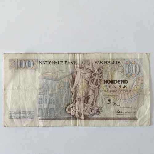 1969 Belgium 100 Francs banknote
