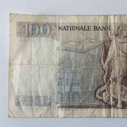1969 Belgium 100 Francs banknote