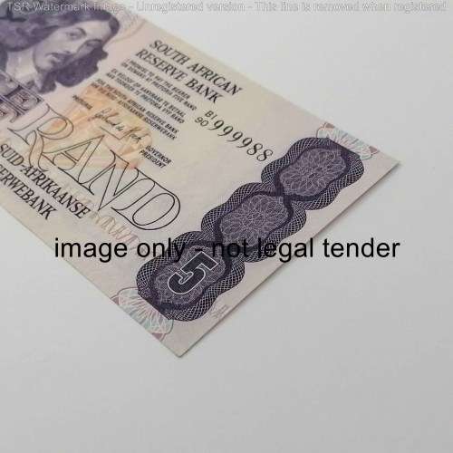 GPC de Kock R5 banknote with nice number 999988 - 1st Issue