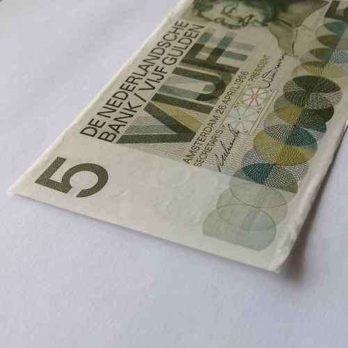 Netherlands 1966 aUNC 5 Gulden