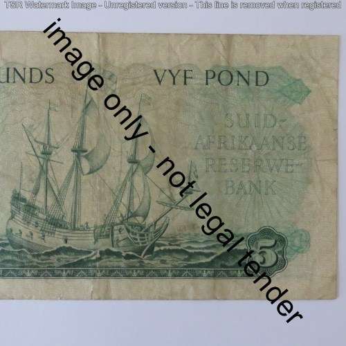 MH de Kock 3rd issue 22-5-58 Afr over Eng 5 pound