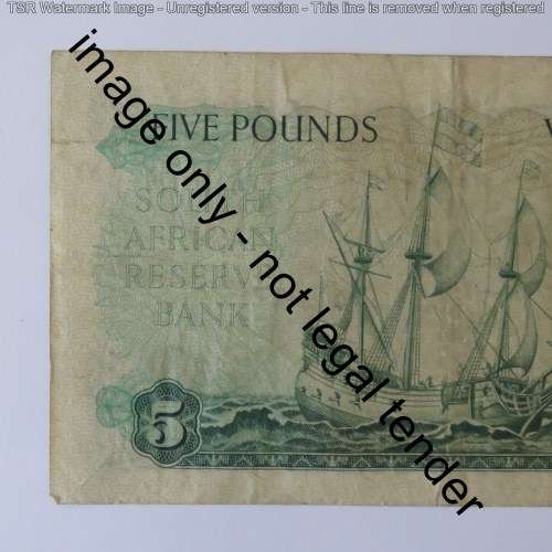 MH de Kock 3rd issue 22-5-58 Afr over Eng 5 pound