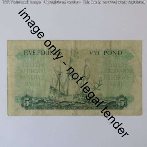 MH de Kock 3rd issue 22-5-58 Afr over Eng 5 pound