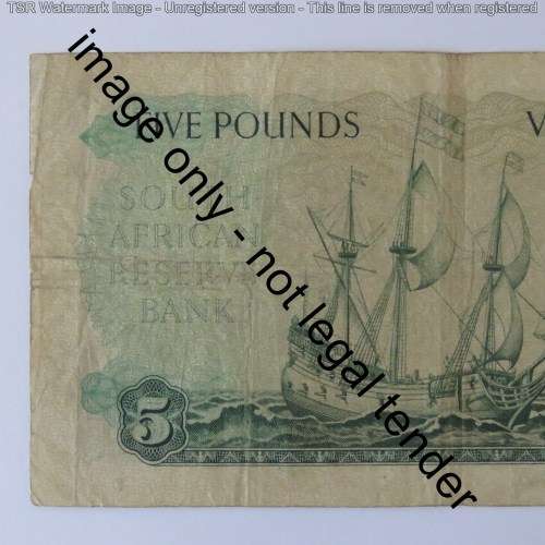 MH de Kock 3rd issue 7-3-57 5 pound Afr over Eng
