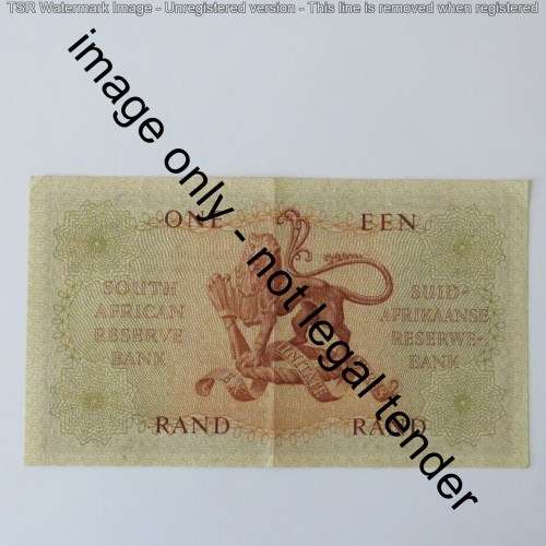 MH de Kock 4th Issue one rand AU corner bent and slight fold