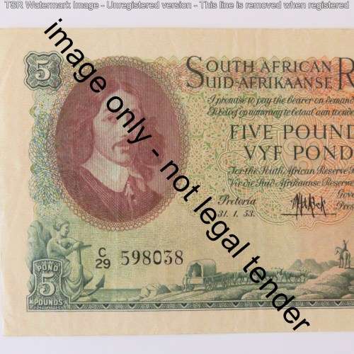 MH de Kock 3rd issue 31-1-53 Eng over Afr Excellent