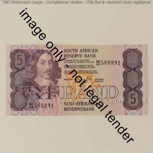 GPC de Kock 3rd issue lot of 3 R5 notes almost uncirculated in sequence
