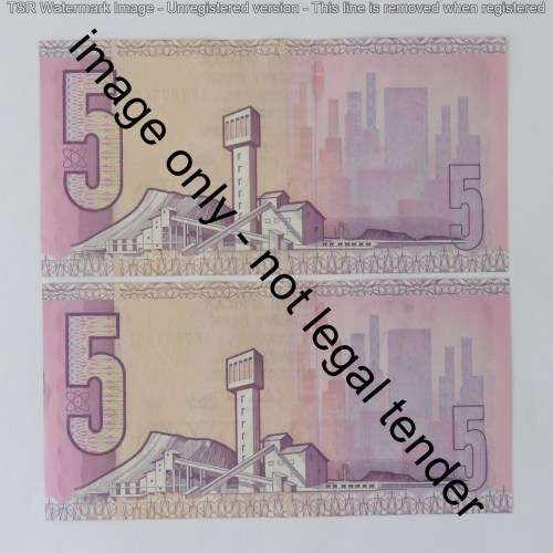 GPC de Kock 3rd issue 2 R5 notes with consecutive numbers uncirculated