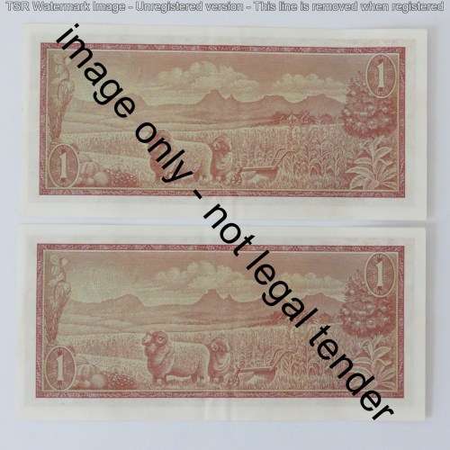 TW de Jongh 2nd issue 3 R1 notes with consecutive numbers uncirculated