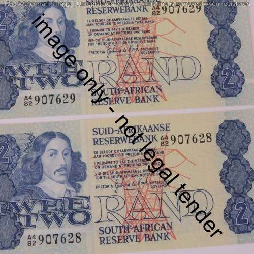 GPC de Kock 2nd issue lot of 3 R2 notes with consecutive numbers