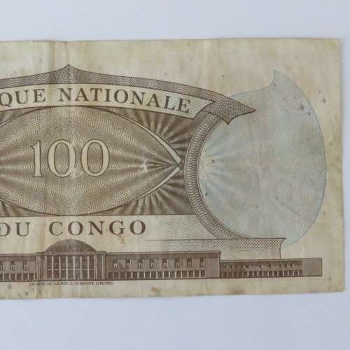 Congo 15-11-1961 Banknote 100 Francs